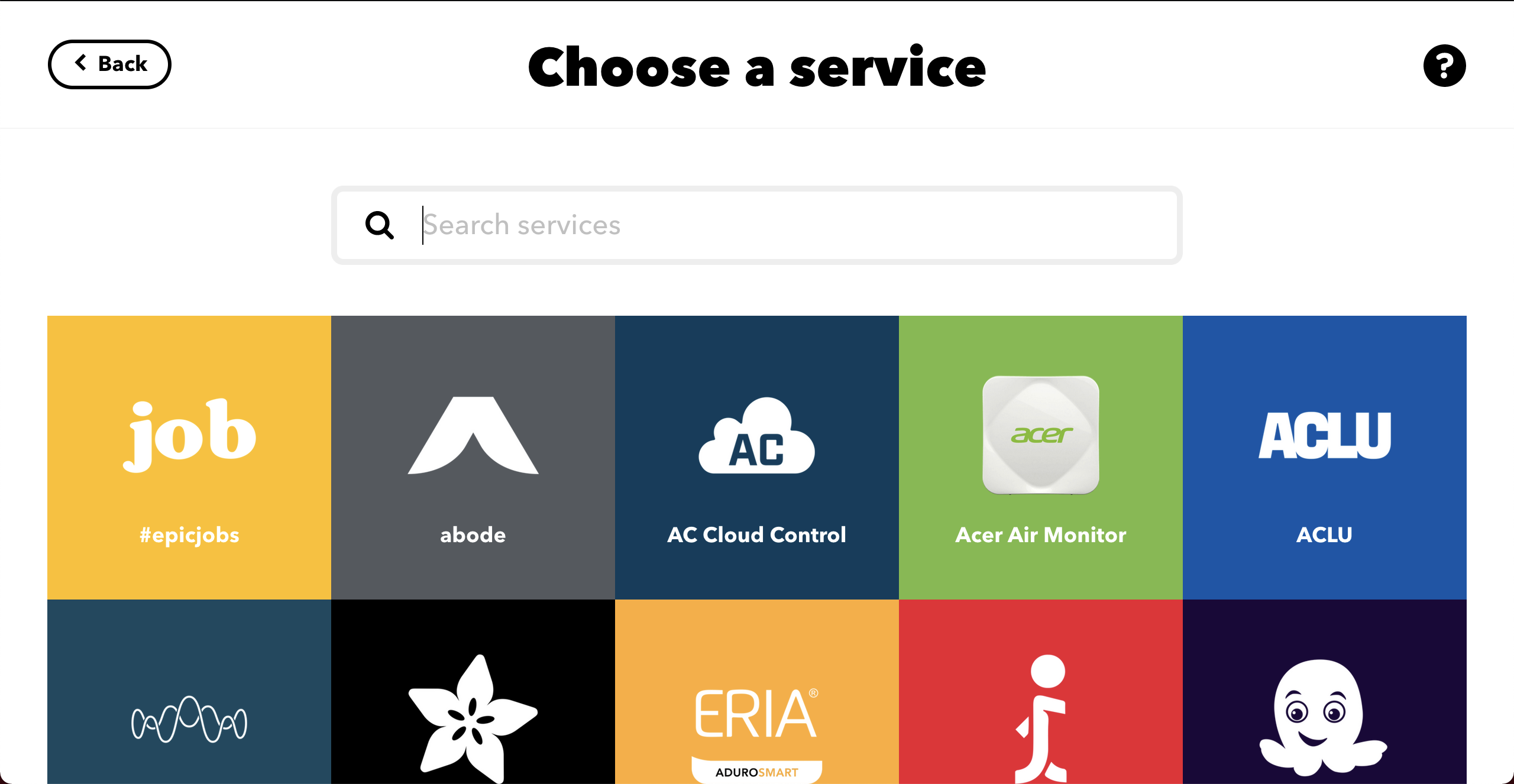 Ifttt Choose a Service